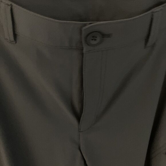 eddie bauer pants Size 16 Olive Green StretchZip Cargo Rip stop Crop Minimalist - Picture 3 of 6